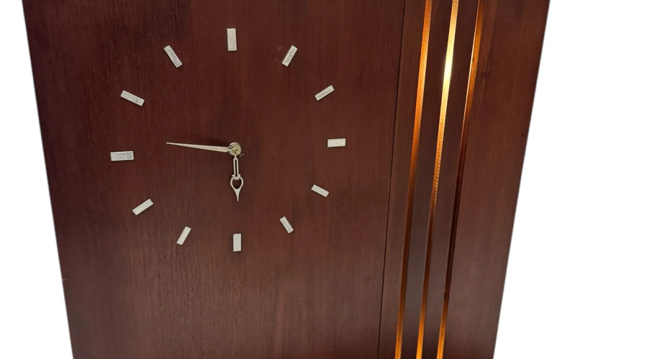 Art Deco Cabinet or Dry Bar with Clock, 1930s